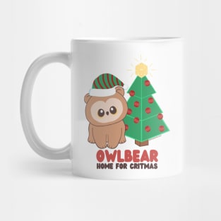 Owlbear Home for Critmas (Christmas // D20) Mug